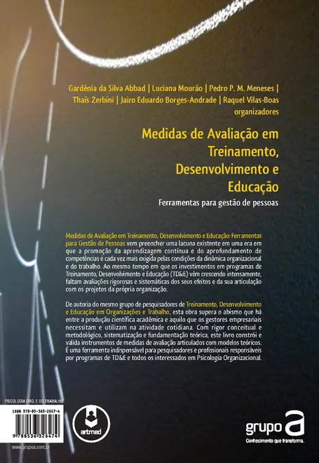 Medidas de Avaliação em Treinamento, Desenvolvimento e Educação