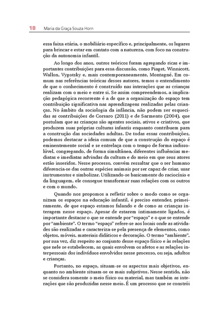Brincar e Interagir nos Espaços da Escola Infantil