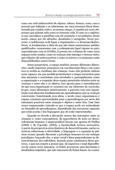 Brincar e Interagir nos Espaços da Escola Infantil