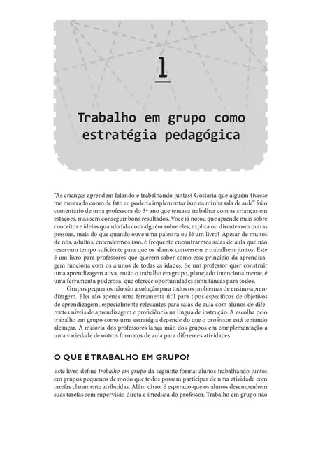 Planejando o Trabalho em Grupo