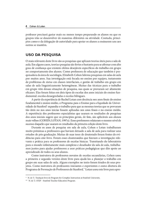 Planejando o Trabalho em Grupo