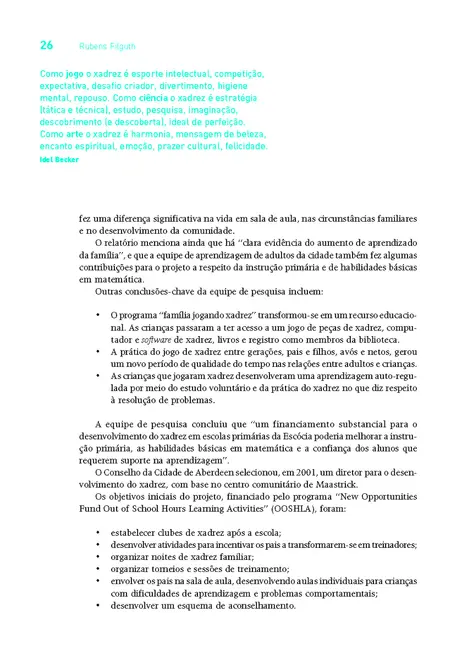 A Importância do Xadrez