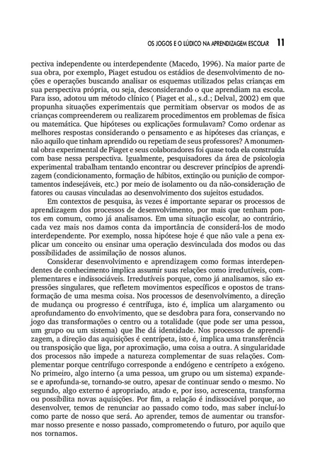 Os Jogos e o Lúdico na Aprendizagem Escolar