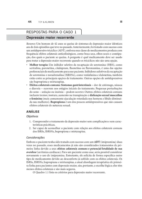 Casos Clínicos em Psiquiatria