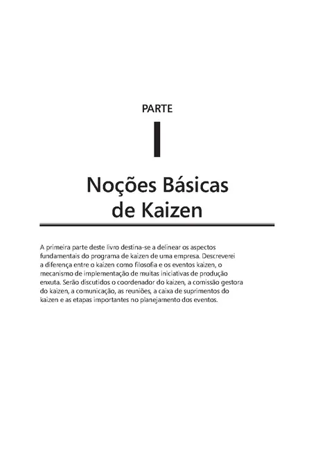Kaizen e Implementação de Eventos Kaizen
