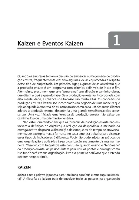 Kaizen e Implementação de Eventos Kaizen