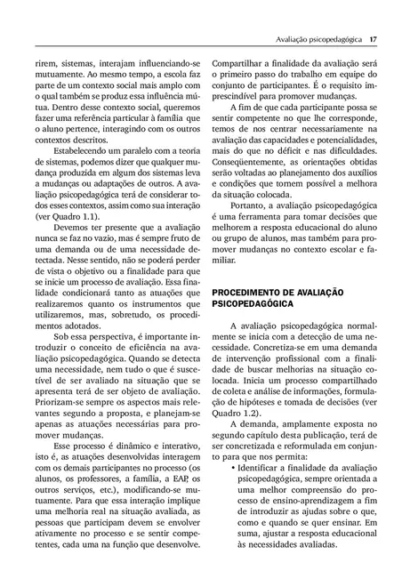 Avaliação Psicopedagógica