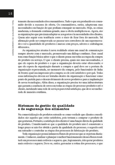 Gerenciamento da Qualidade na Indústria Alimentícia