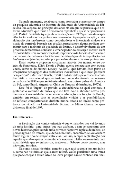 Transgressão e Mudança na Educação