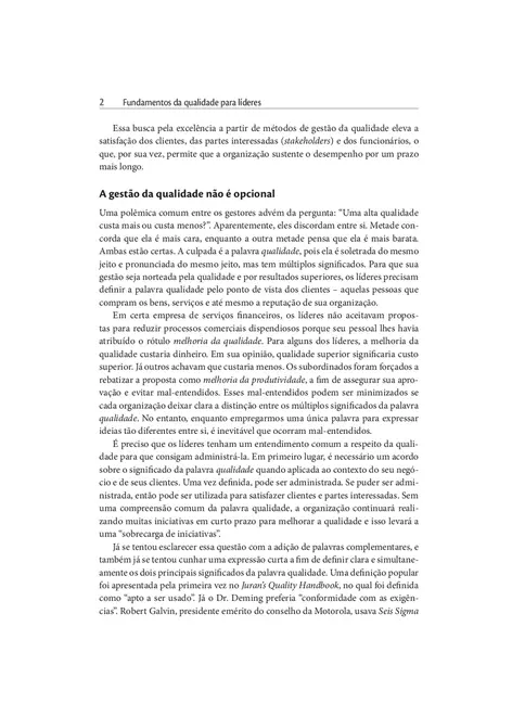 Fundamentos da Qualidade para Líderes