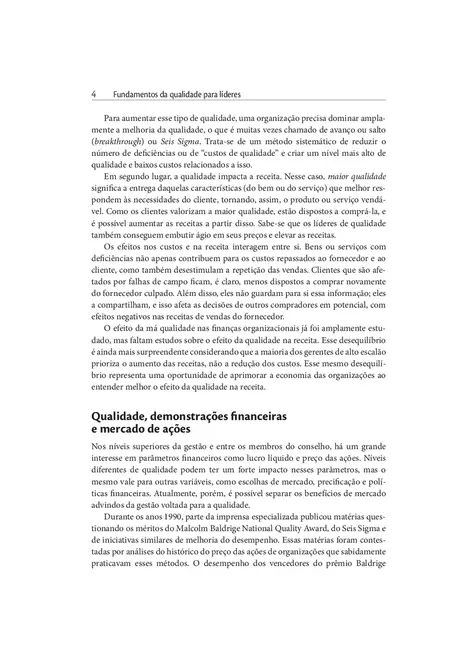 Fundamentos da Qualidade para Líderes