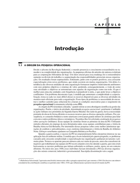 Introdução à Pesquisa Operacional