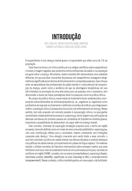 Casos de Superação em Esquizofrenia