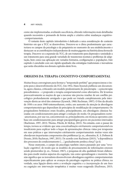 Inovações em Terapia Cognitivo-Comportamental