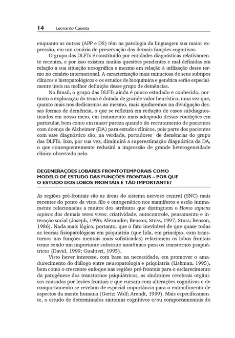 Demências do Tipo Não Alzheimer