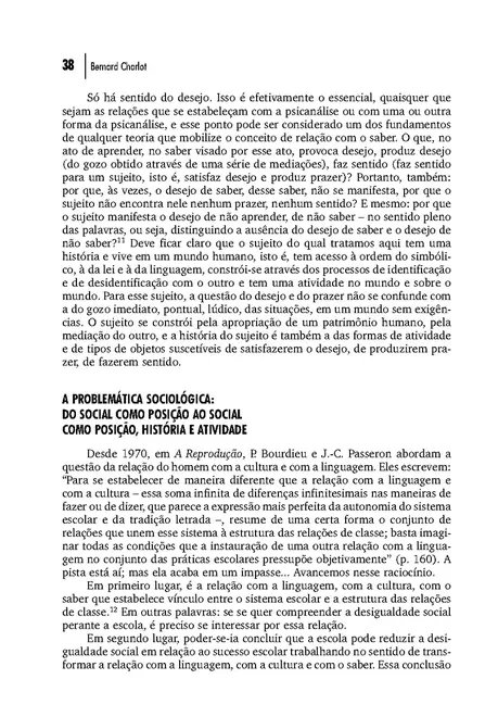 Relação com o Saber, Formação dos Professores e Globalização