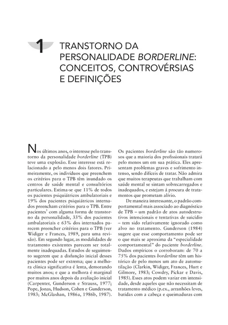 Terapia Cognitivo-Comportamental para Transtorno da Personalidade Borderline