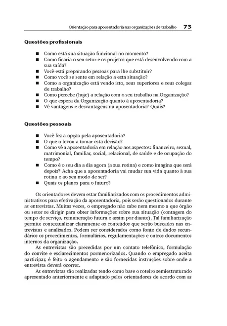 Orientação para Aposentadoria nas Organizações de Trabalho