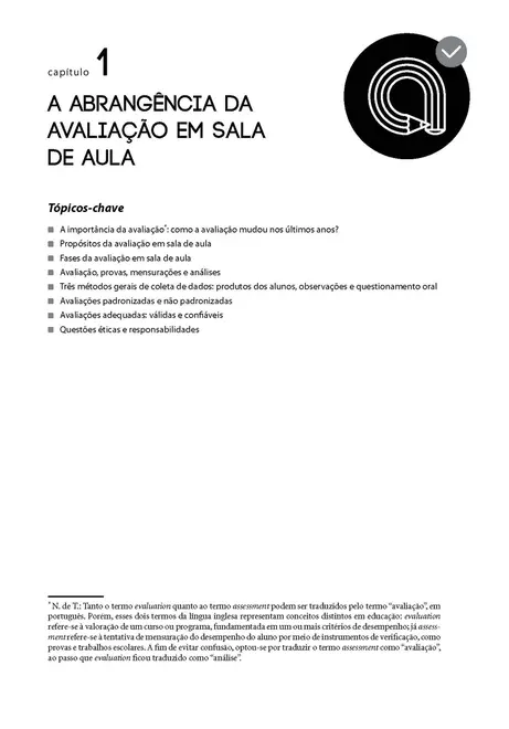 Avaliação em Sala de Aula