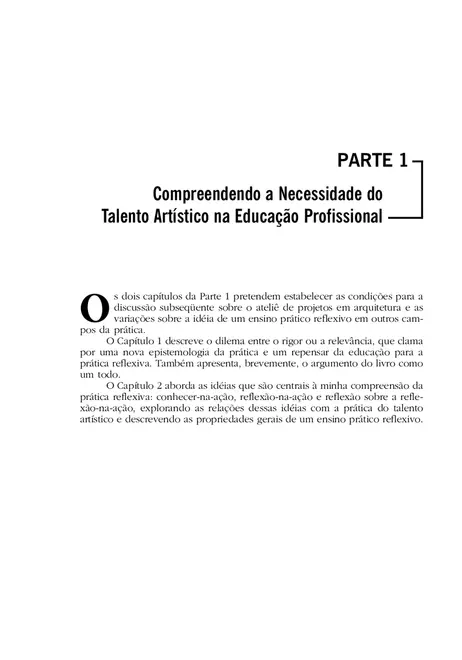 Educando o Profissional Reflexivo