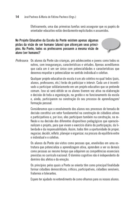 A Escola da Ponte Sob Múltiplos Olhares