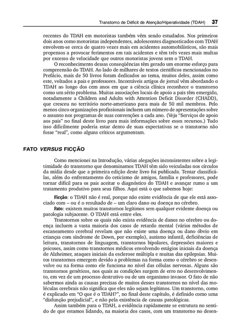 Transtorno de Déficit de Atenção/Hiperatividade: TDAH